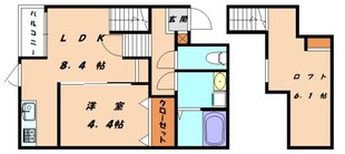 三苫駅 徒歩1分 2階の物件間取画像